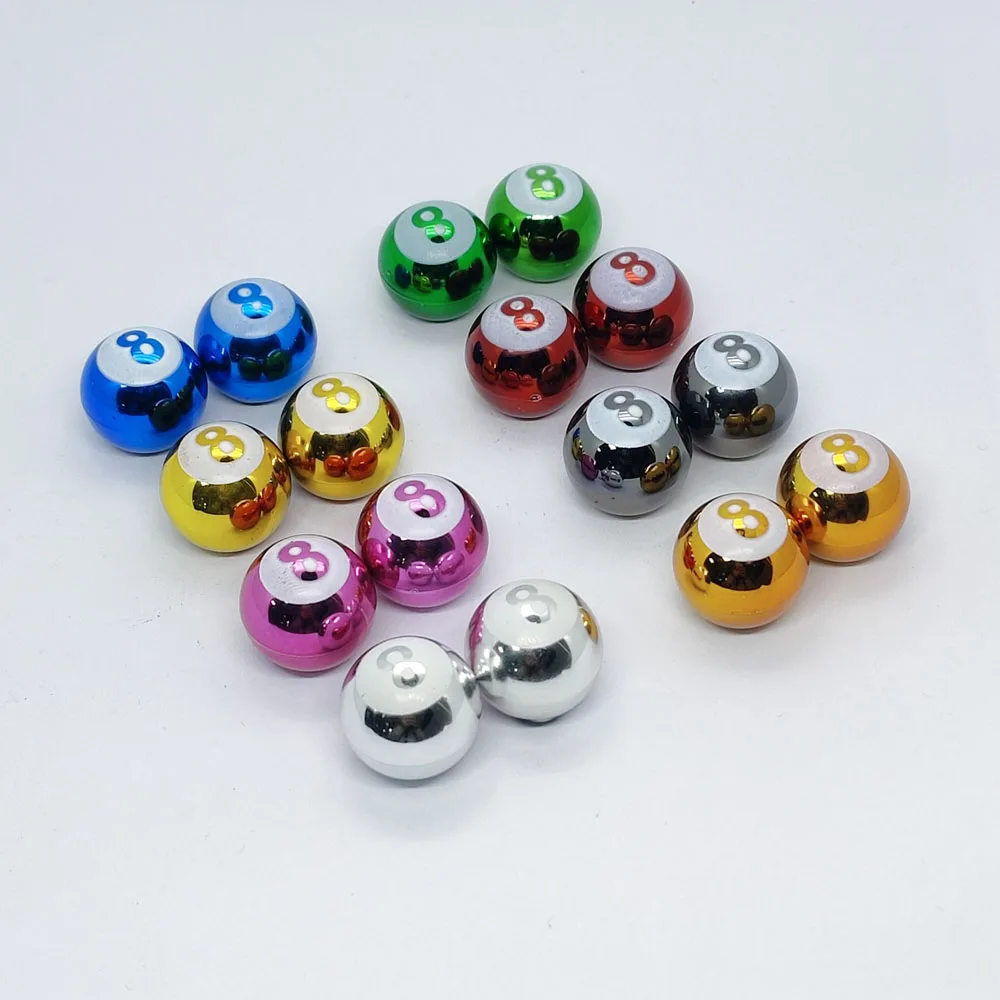 Copper Core Dustproof Tire Valve Stem Covers Pool 8 Ball Style Tire Valve Stem Caps  for Cars, SUV, Trucks, Bikes, Motorcycles