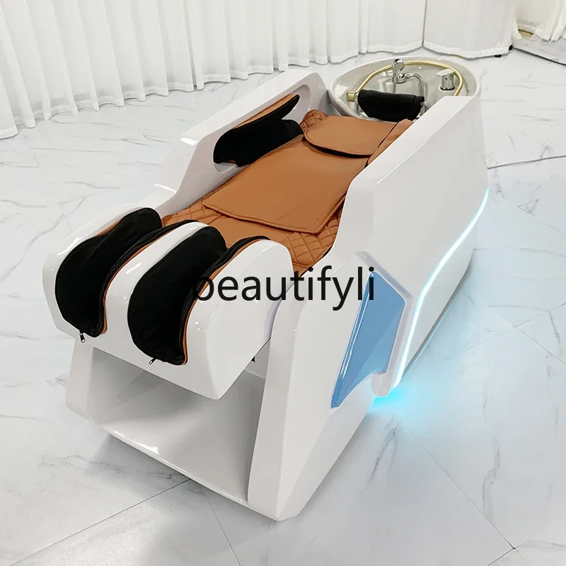 

ss D New automatic intelligent full body massage shampoo bed barber shop hair salon head treatment water circulation integrated