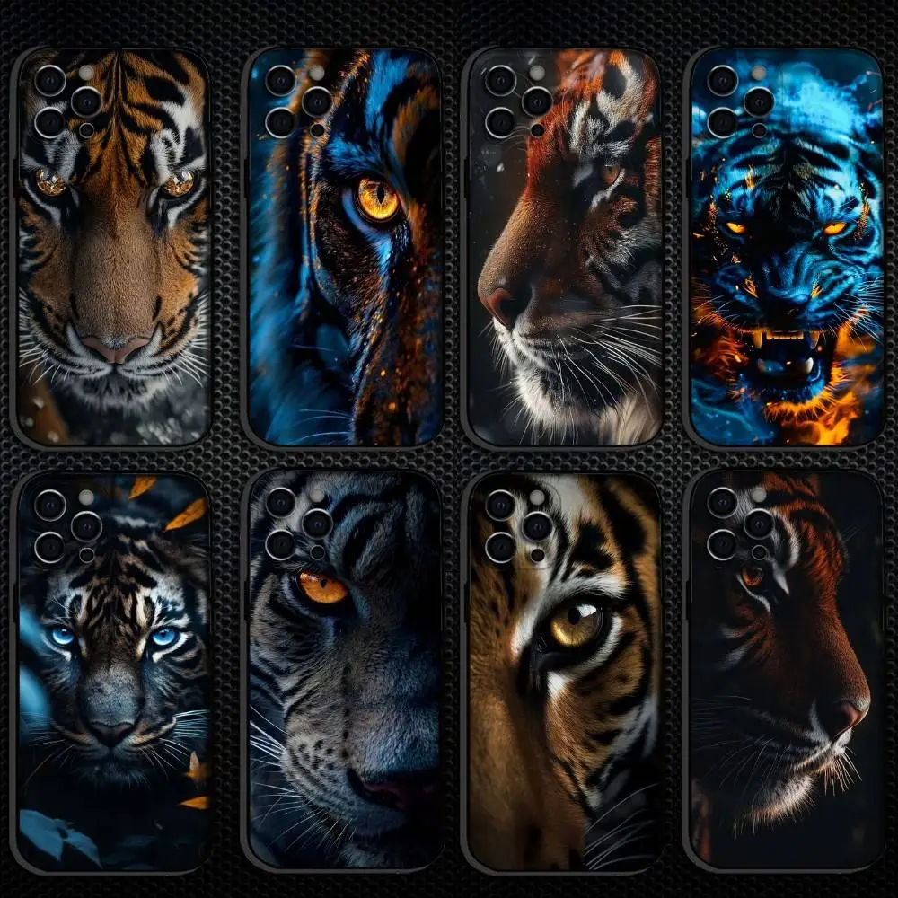 

Domineering tiger mask Phone Case For iPhone 16,15,14,13,12,11 Plus,Pro Max, Others Soft Black Cover