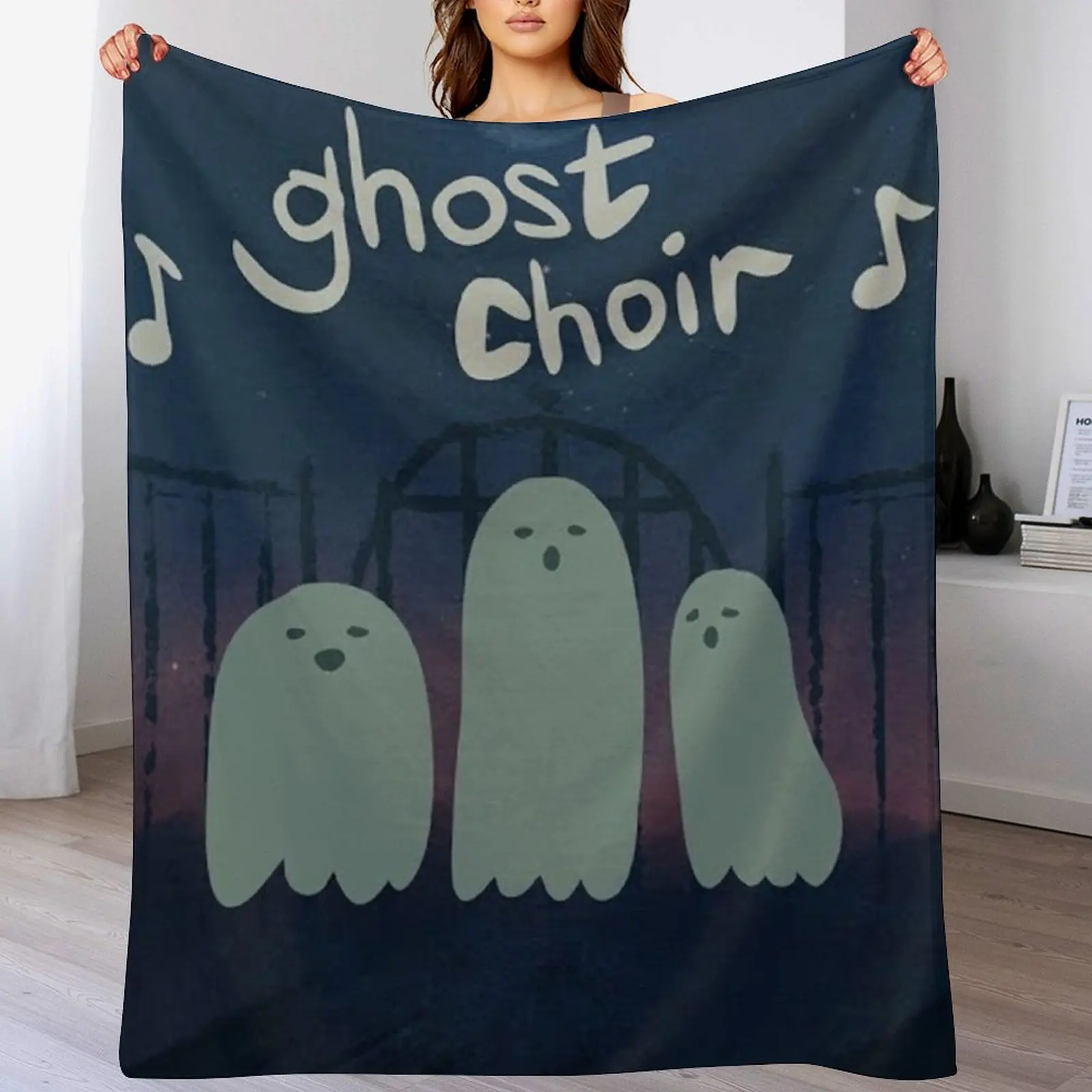 Ghost Choir Throw Blanket Softest Luxury St for winter heavy to sleep Blankets