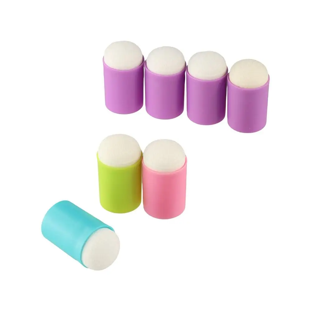 Esponja para pintar con los dedos, 5 uds., tinta colorida, artesanía, manchas, esponja para pintar, herramientas de pintura para cuna de dedo