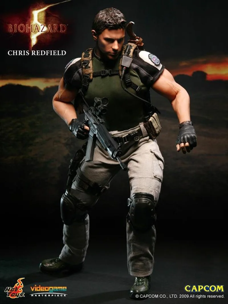 Ht Hottoys 1/6 Vgm06 Biochemical Crisis 5 Chris 1.0 Bass Version Action Figure Collection Model