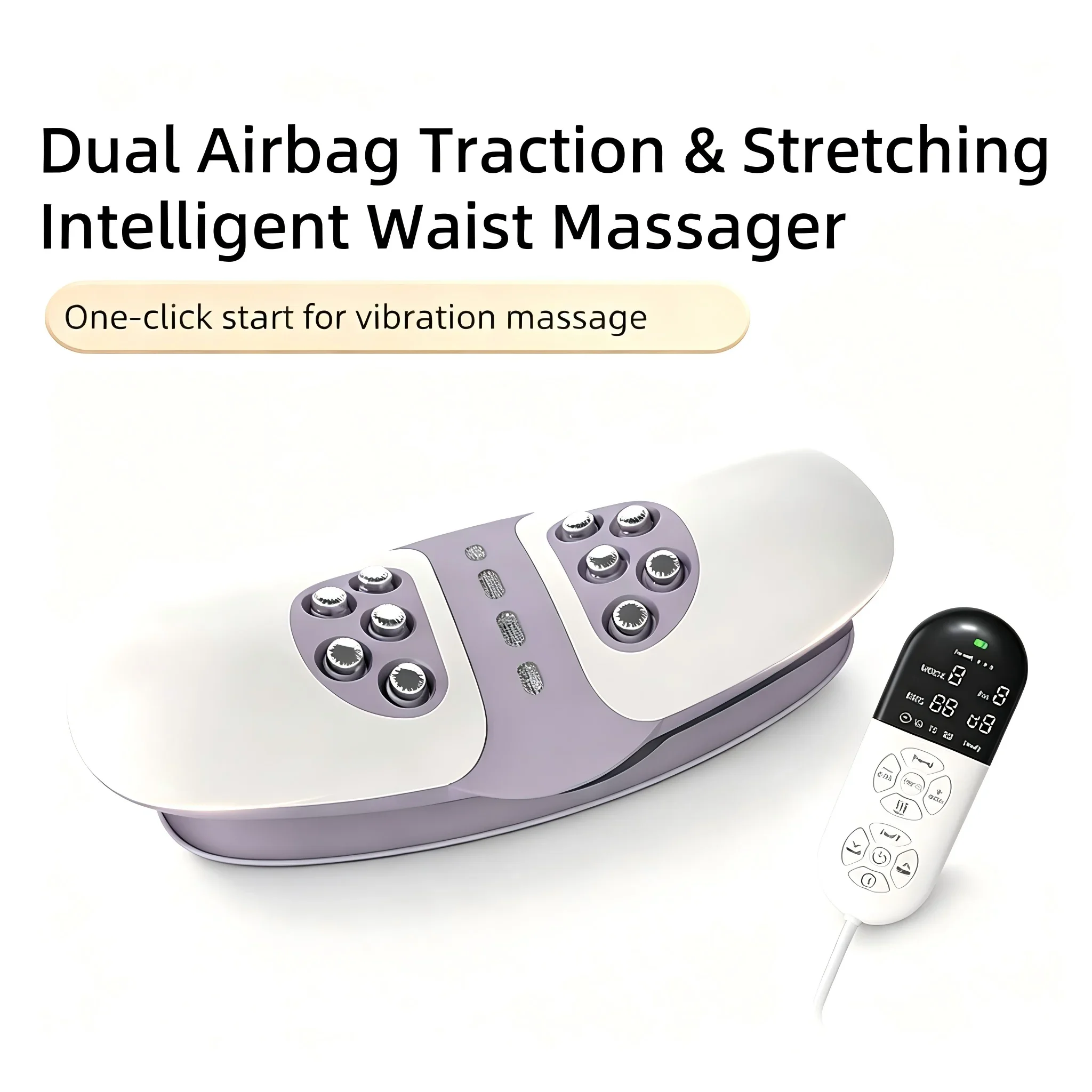 Electric Waist Massager Spine Back Lumbar Traction Device Airbag Support Metal Vibration Kneading Relax Muscles Body Care Tool
