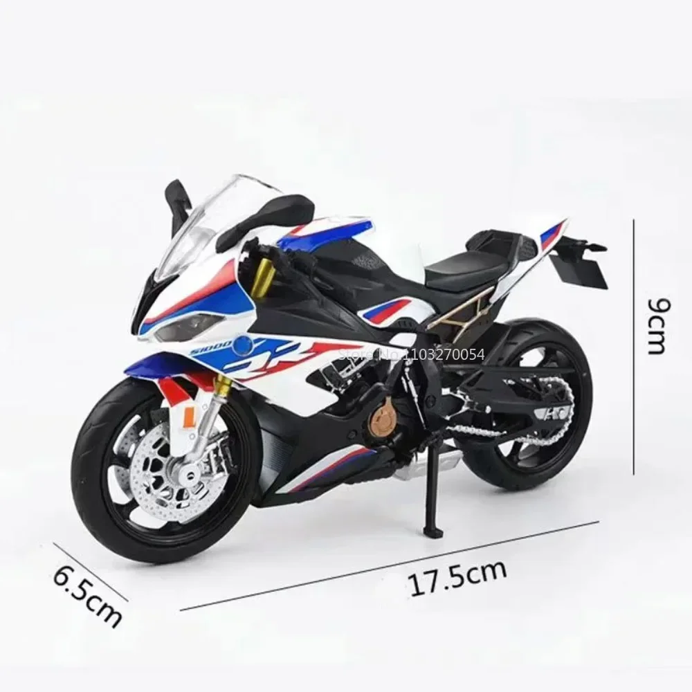 Modelos de coches de motocicleta BMW S1000RR, juguetes de simulación de aleación fundida a presión, serie de modelos de motocicletas pesadas, colección de regalos para niños, 1/12