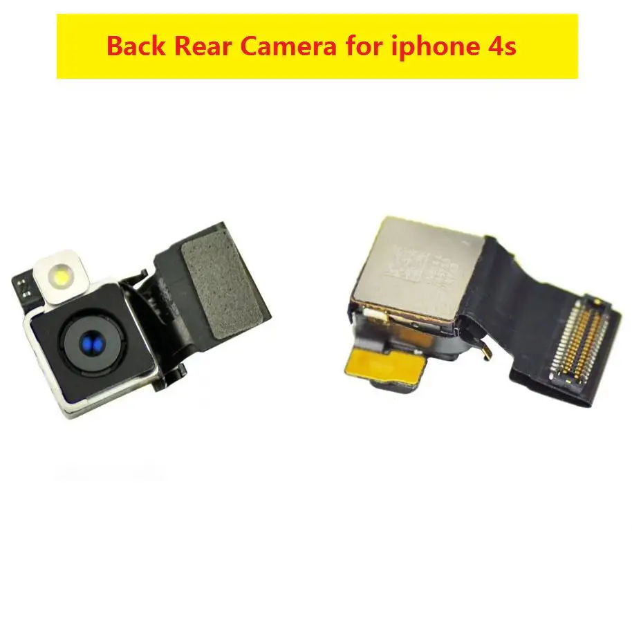 Genuine main back camera for iphone 4 4s 5 5s 5c rear camera with flex cable facing model 100% tested cell phone parts