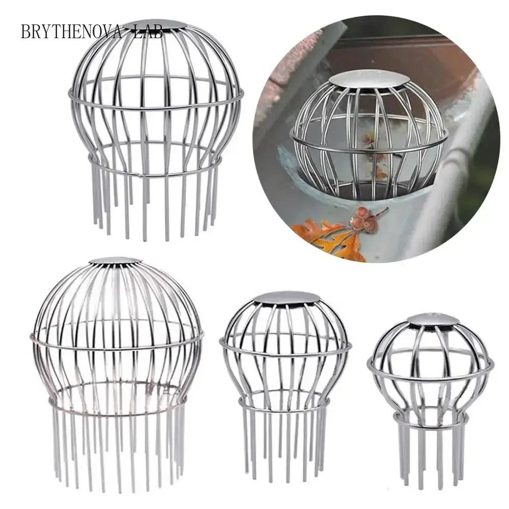 304 Drain Outdoor Roof Down Pipe Gutter Balloon Guard Strainer Filter Gutter Protection Downspout Filter to Prevent Leaf