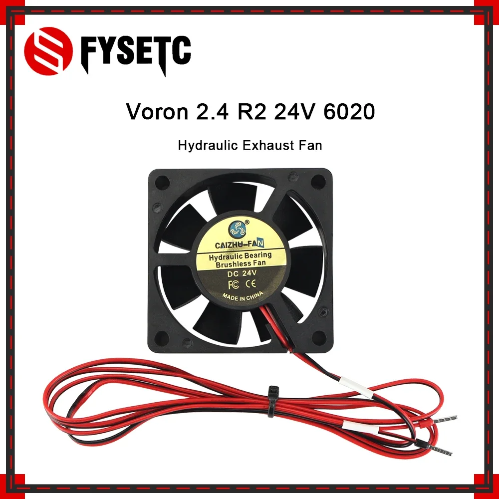 FYSETC 4010/6020 ventilador de escape hidráulico ventilador de refrigeración 40*10mm 60*20mm 24V DC con 2 pines para piezas de impresora 3D Voron 2,4 R2