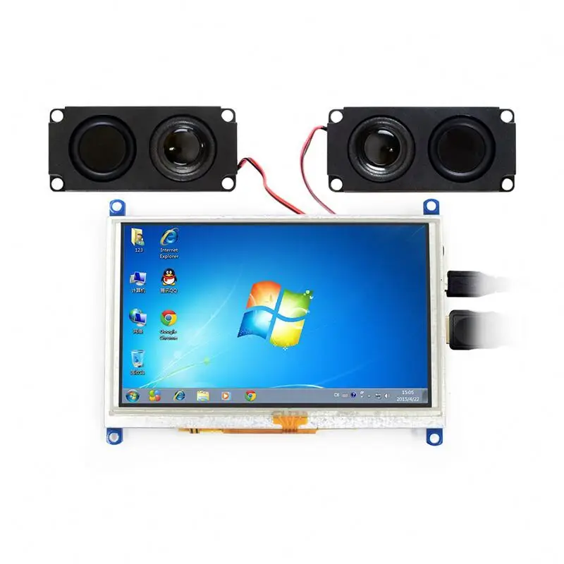 Waveshare Raspberry Pi 5 5-inch HD-MI/vga display screen resistance touch LCD screen LCD supports audio output