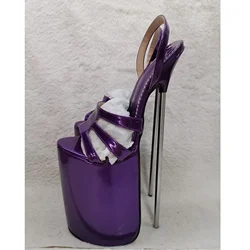 Red High Platform Metal Heels Sandals Open Toe British Style Ankle Buckle Fashion Casual Women Shoes 2024 Zapatos Para Mujere