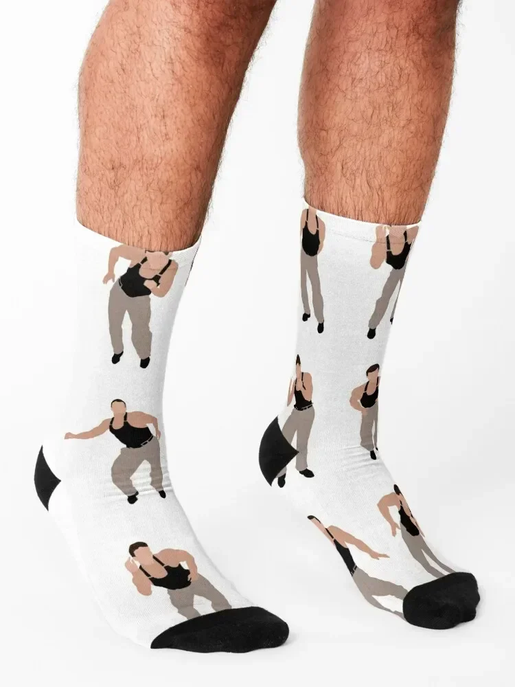 فان دام الرقص الآمن - JCVD 1989 جوارب قصيرة هدية الكريسماس الرجبي مصمم العلامة التجارية الرجال الجوارب الفاخرة العلامة التجارية النسائية