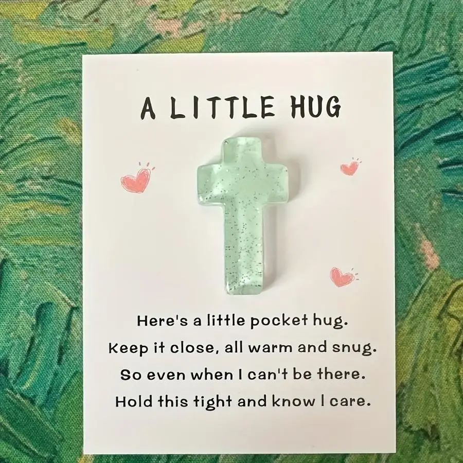 1/5/10/20/50/100pcs Mini Cross Pocket Hug Cards with Inspirational Messages - Birthday, Thanksgiving, Christmas Gifts | Graduati
