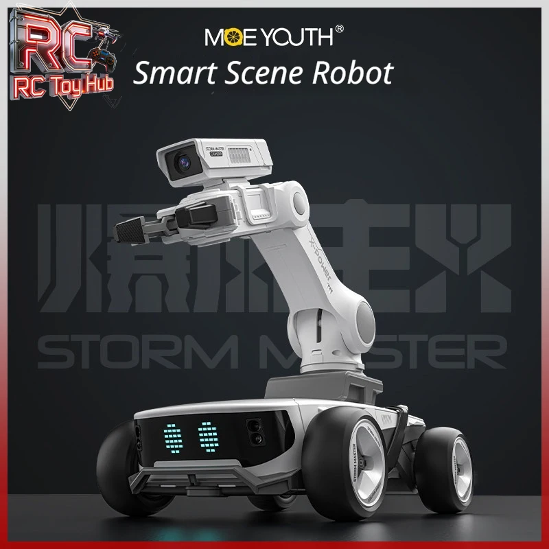 MOEYOUTH Remote Control Tank Intelligent Programmable Robot 10Kg Load Capacity Four Wheel Drive Radar Obstacle Avoidance Mobile