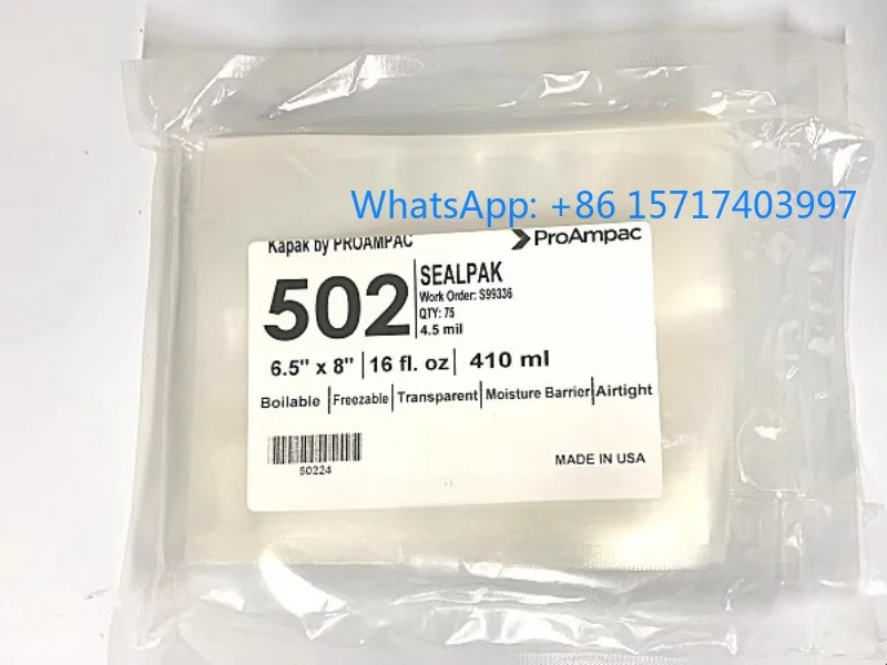

502AMPAC/KAPAK Сумка для отбора проб из прозрачного полиэстера для замораживания высокой температуры и высокого давления, импортированная из США