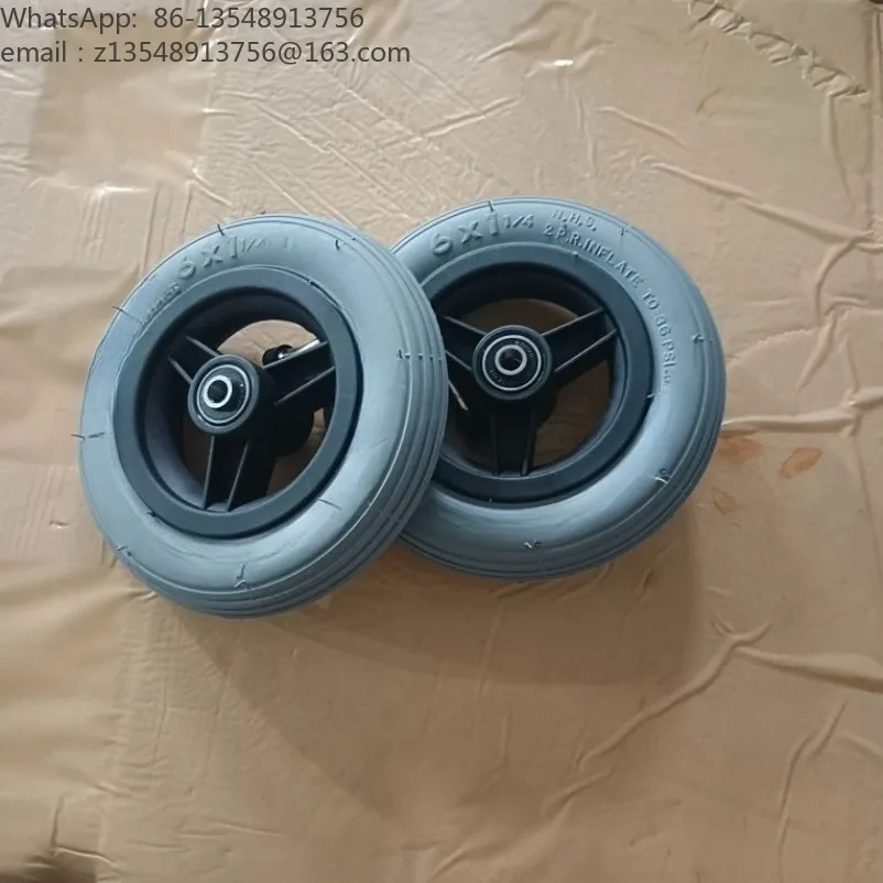 6 inch pneumatic tire wheelchair wheel inner and outer tire spot