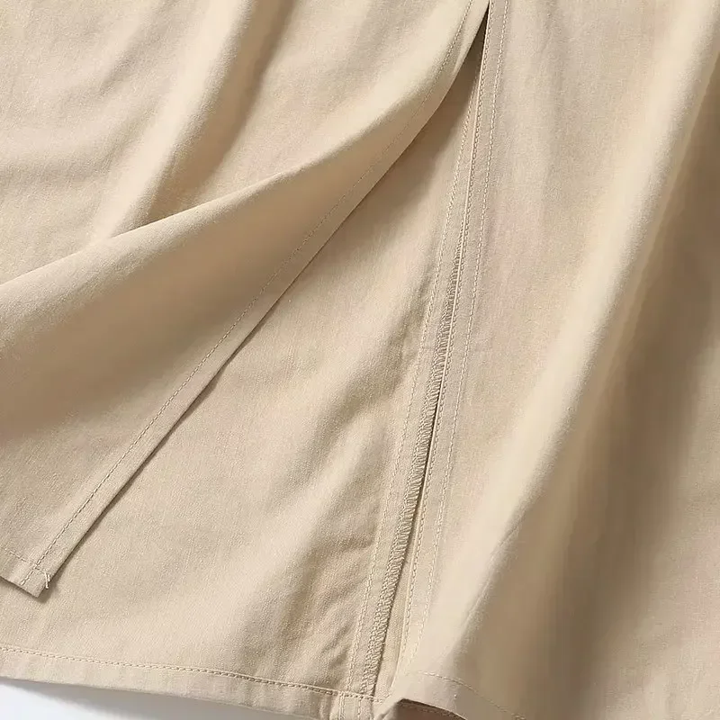 Dames 2023 Chique Mode Forensensplit Ontwerp Comfortabele Rok Retro Hoge Taille Knoop Dames Lange Rok Mujer