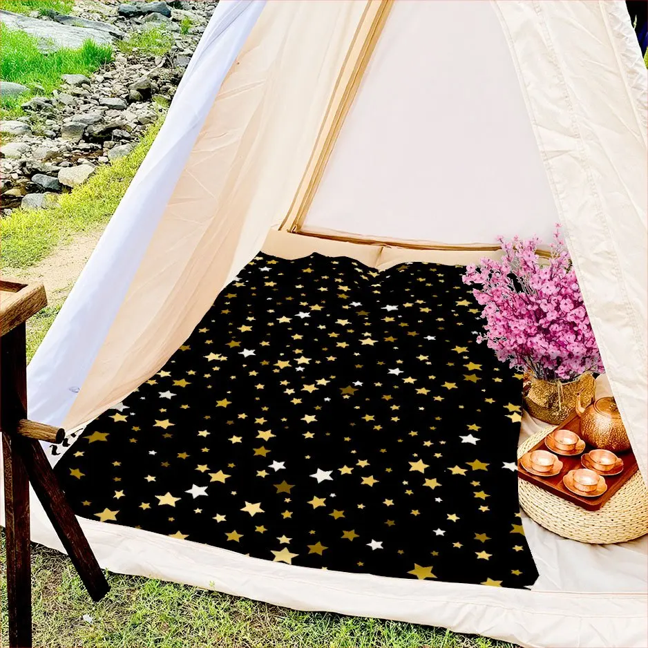 Celestial Night Sky Blanket Reversible Flannel Throw for Stargazers AllSeason Comfort Cosmic Dreams Gift