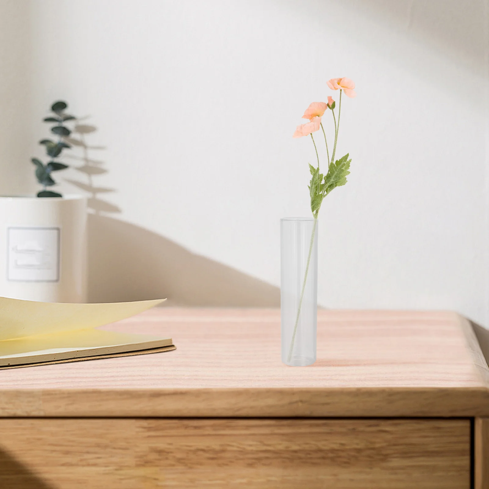 

4Pcs Clear Glass Test Tube Vase Set Hydroponic Plant Propagation Station Decorative Holder for Floral Home Decor