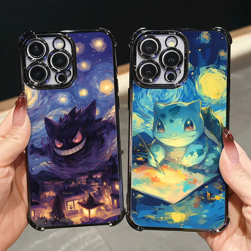 Hülle für Xiaomi Redmi 12C 13C 14C 15C 15A Note 15 14 Pro Plus 13 12 11 Pro 4G 5G Cover Gengars Bulbasaurs P-Pikachus P-Pokemons