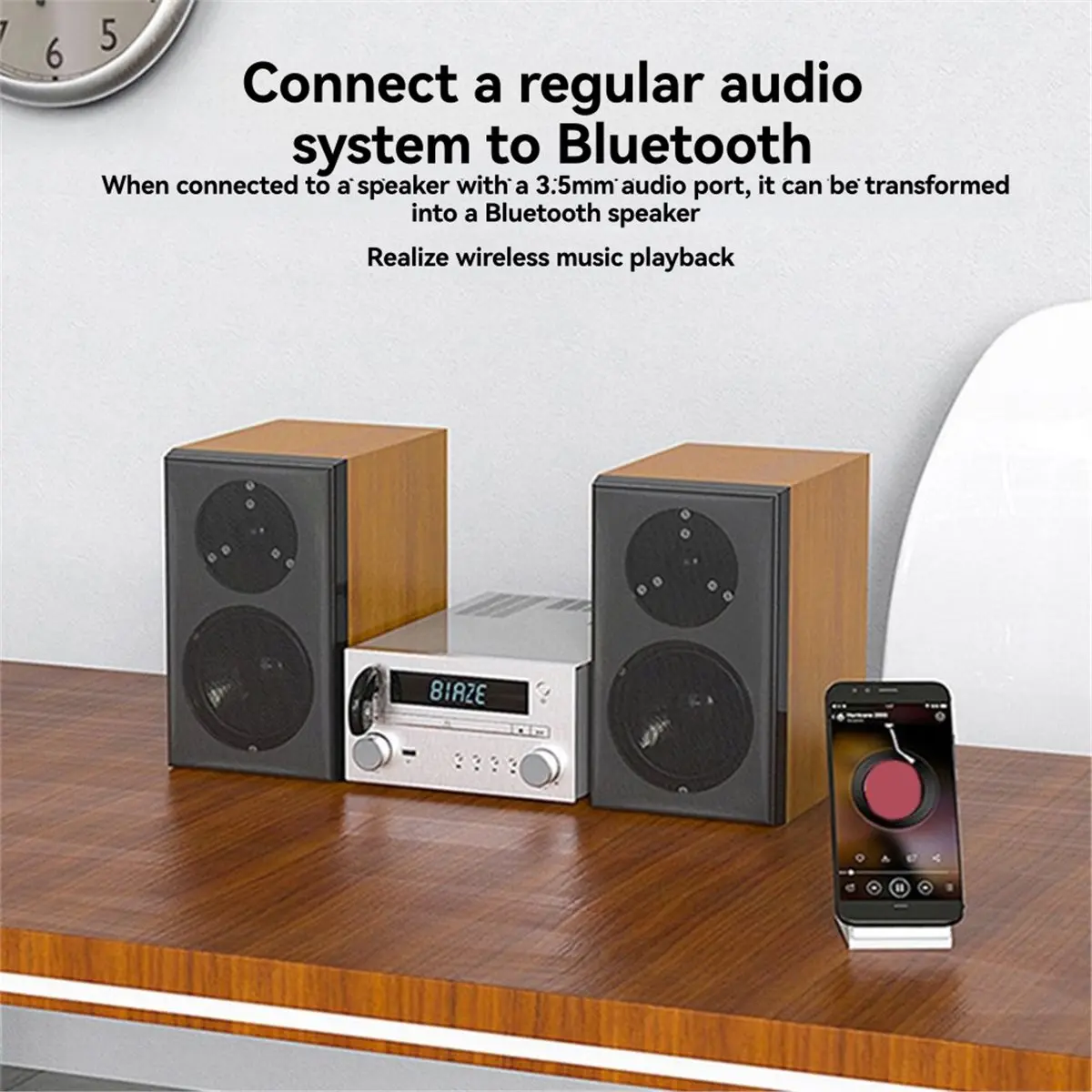 DTC5 Bluetooth Receiver 5.0 Wireless Bluetooth Audio Receiver 3.5mm Car Aux Bluetooth Adapter Speaker Headphone Hands-Free