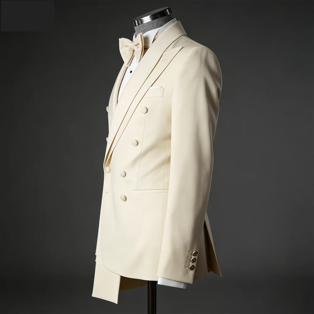 

Розовый мужской смокинг из двух частей с широким лацканом для свадебного банкета, вечеринки, официальных мероприятий, мужская одежда на заказ