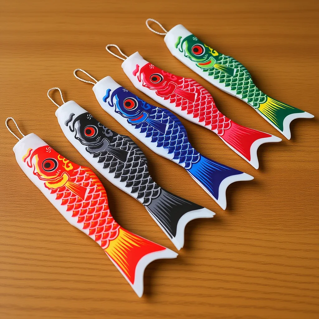 

5pcs 70Cm Carp Fish Windsock Koinobori Colorful Outdoor Decoration Waterproof Durable Hanging Flag For Dragon Boat Festival