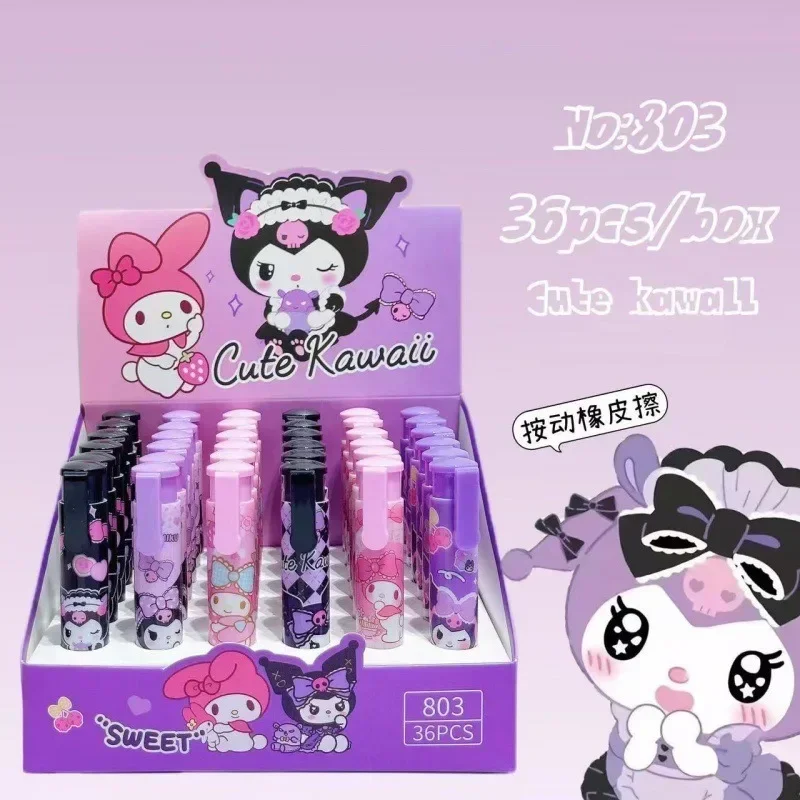 Sanrio Hello Kitty ยางลบอะนิเมะการ์ตูนน่ารัก Kuromi Cinnamoroll My Melody ยางลบ Kawaii เครื่องเขียนอุปกรณ์โรงเรียนวันหยุดของขวัญ