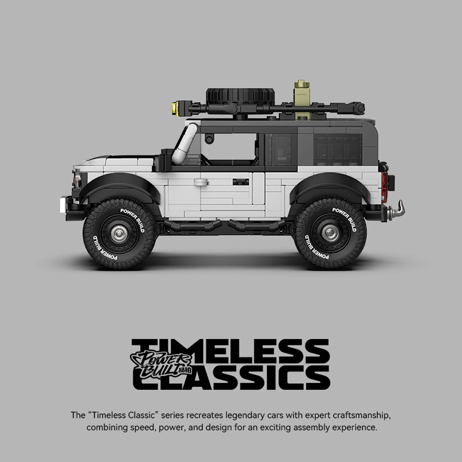 Classics Car Off-road Vehicle Building Blocks Set Model with Container MOC Bricks Toys For Kids Boys Adults Xmas Gifts DIY
