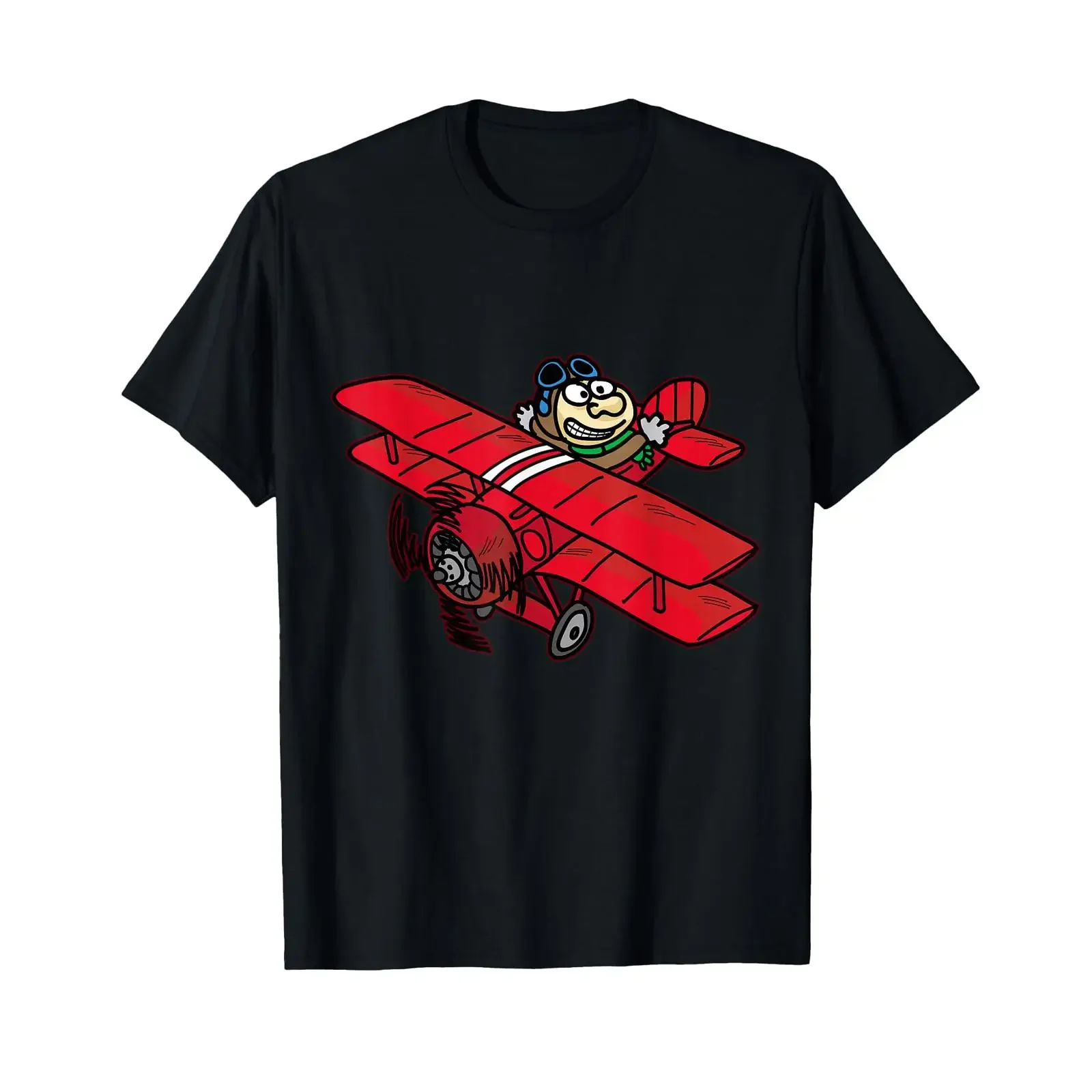 Red Baron Airplane T Shirt Biplane Pilot Plane  vintage Washed Versatile Stretched Unisex Casual Slightly Stylish Comfortable
