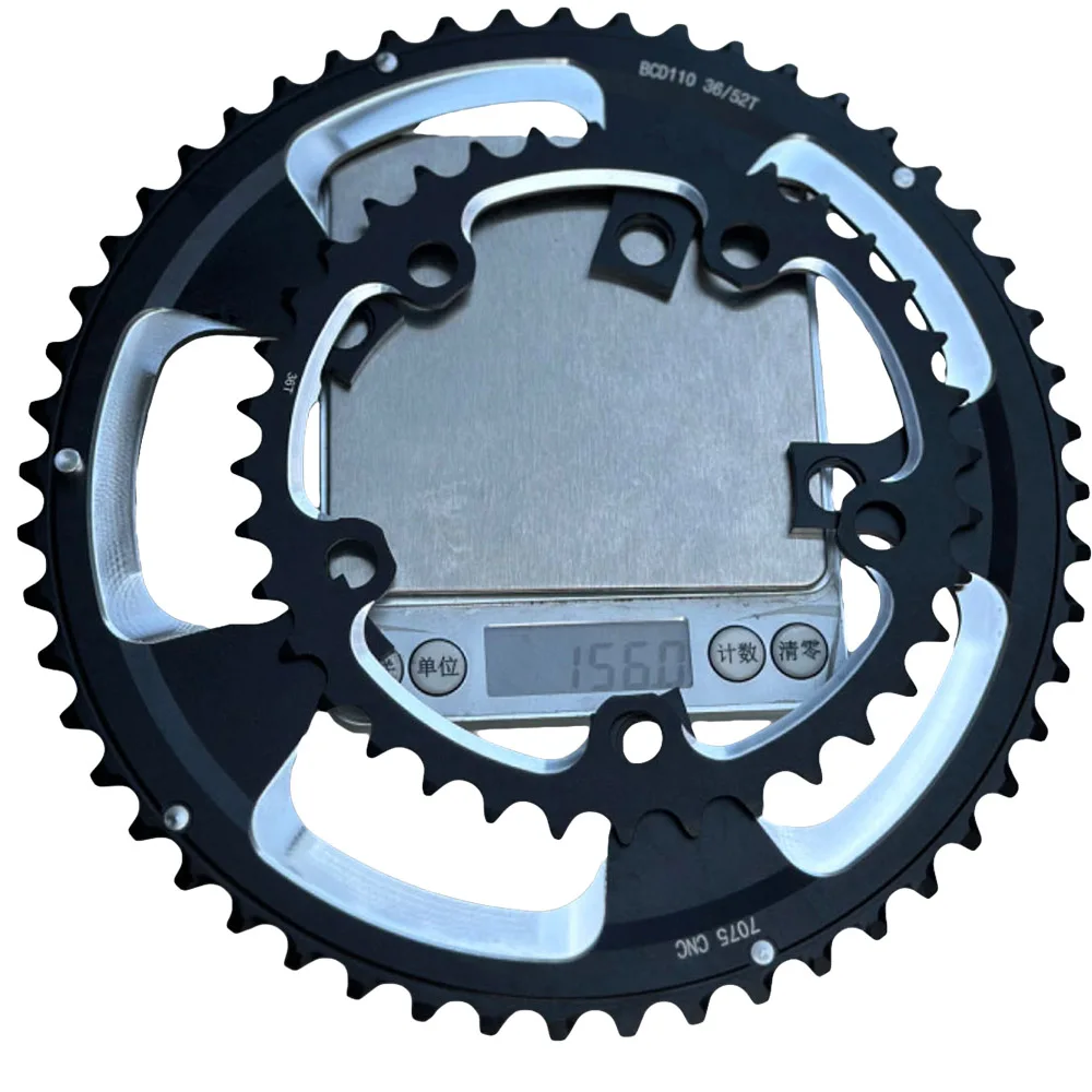 36T 52T 110 BCD Rennrad Kettenblatt 52 Gang Doppelkettenblatt Spur Fahrrad 110BCD Krone – Detail 8