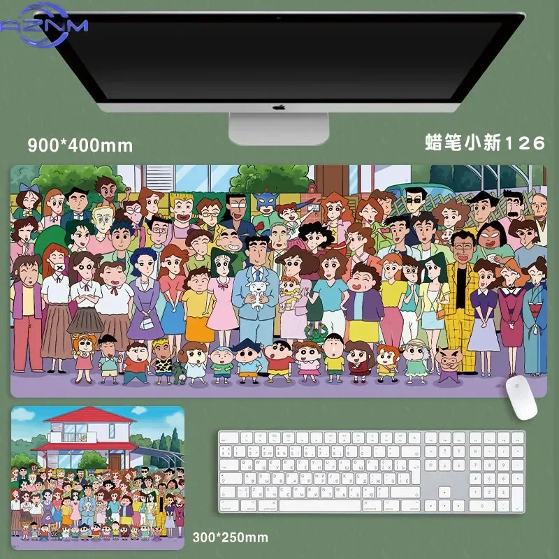 Crayon Shin-chan Mouse Pad Large Cute Anime Cartoon Mouse Mat Anti slip Rubber Game Comter Table Pads