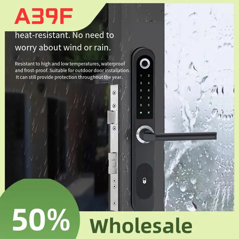 

T86C NEW Tuya Smart Door Lock Fingerprint Biometric Waterproof Digital Electronic Lock APP IC Card Password Aluminum Alloy Lock