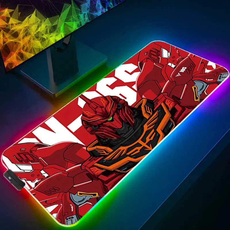 Gundam RGB Mouse Pad Back View