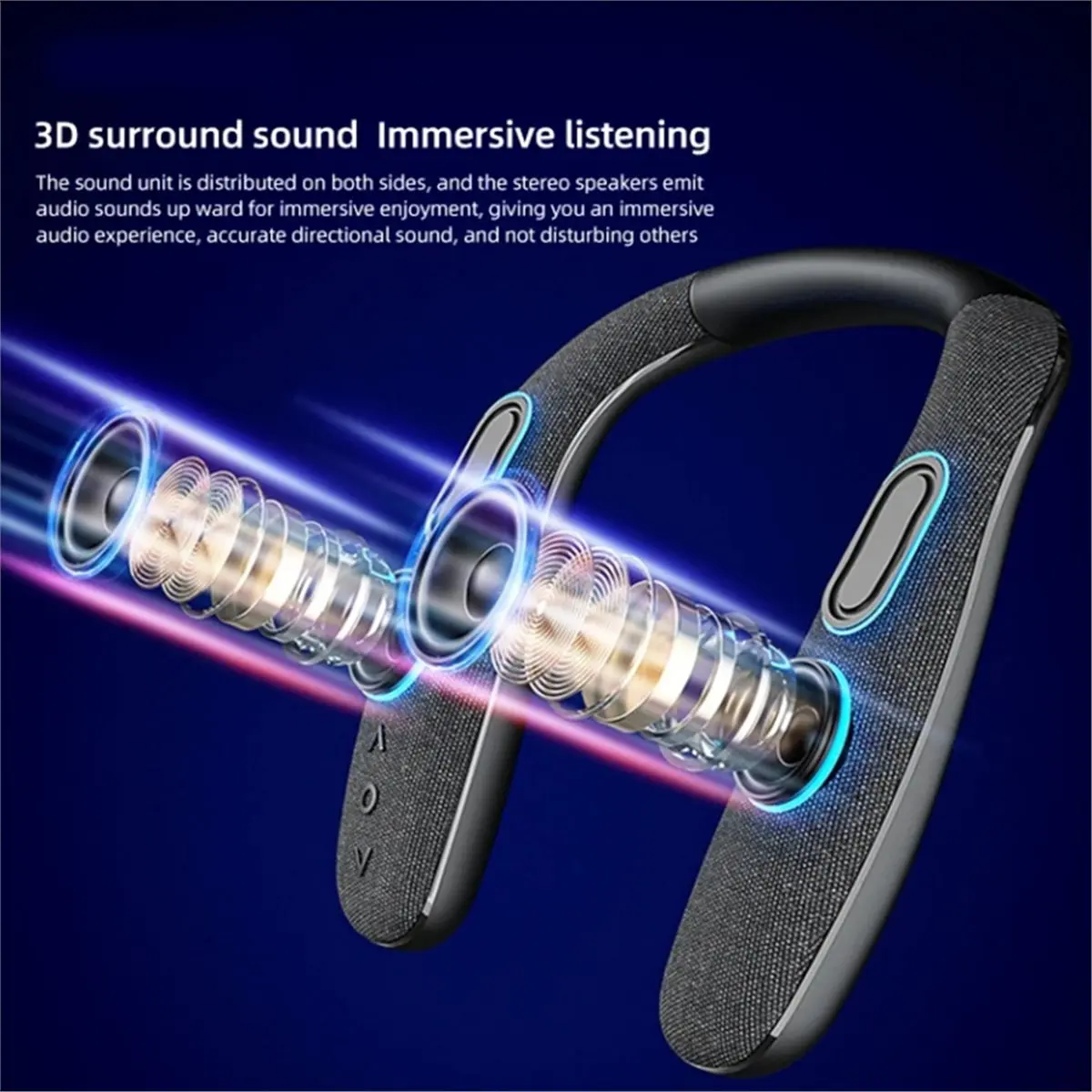 

Беспроводная Bluetooth-колонка A10R с шейным креплением EBS-908, серая, 6 Вт, BT 5.0, стерео, идеально подходит для дома, игр, прогулок, езды на велосипеде