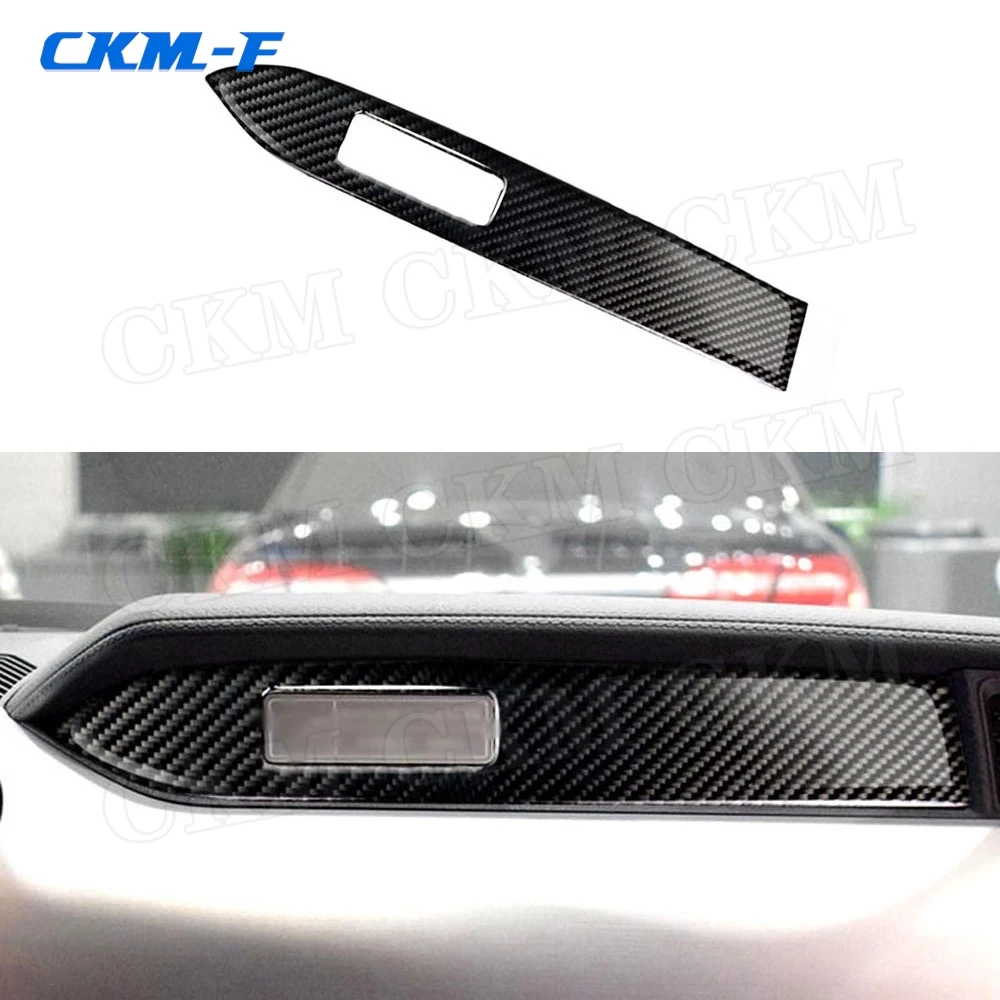 

Carbon Fiber Car Dashboard Trim Decoration Strip Sticker Cover For Ford Mustang 2015 2016 2017 LHD Car Styling