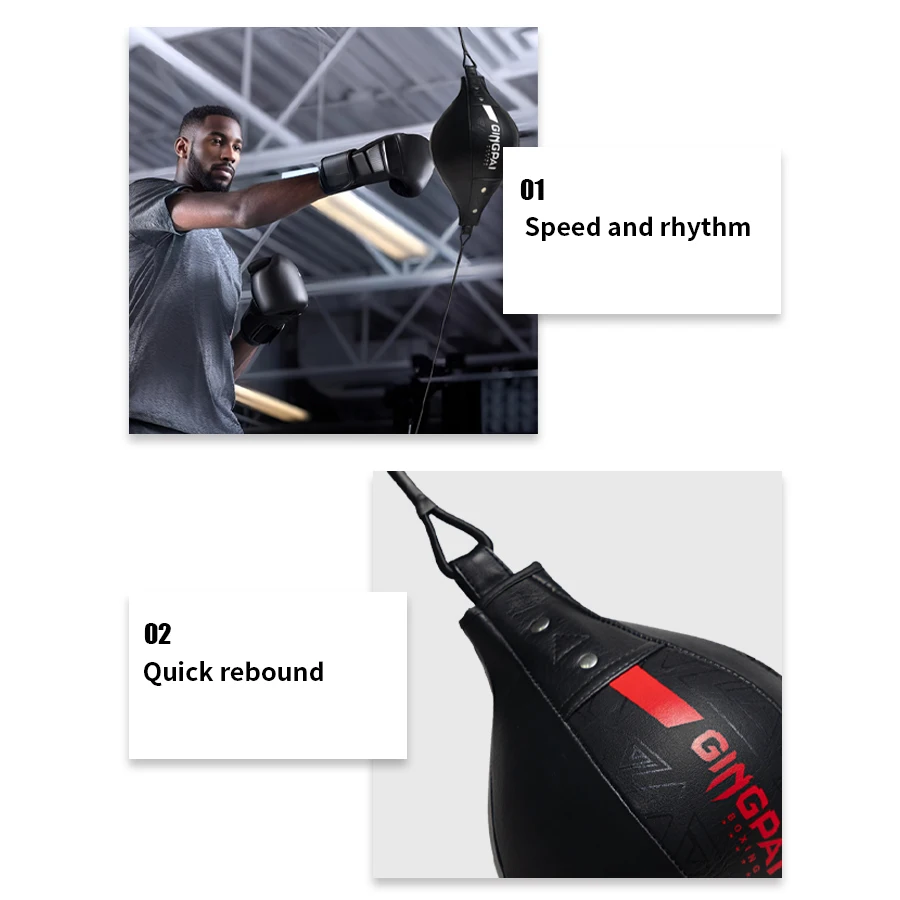 2025 New Training Reaction Speed Speed Balls Muay Thai Punch Boxe Fitness Sports Equipment Training PU Punching Ball Pear Boxing