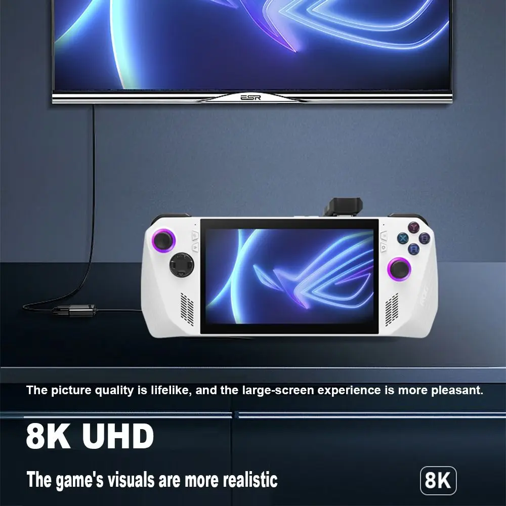 PD 140W Quick Charge USB Type-C Converter 8K 60HZ Data Transmission Handheld Console Accessories 20Gbps for Asus ROG Ally