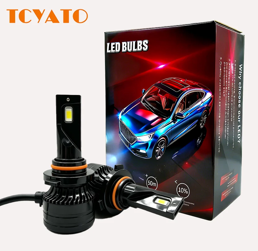 TCYATO 2PCS Blade LED automotive headlights H11 H4 high and low Beam integrated headlights 9005 high-brightness focused bulbs
