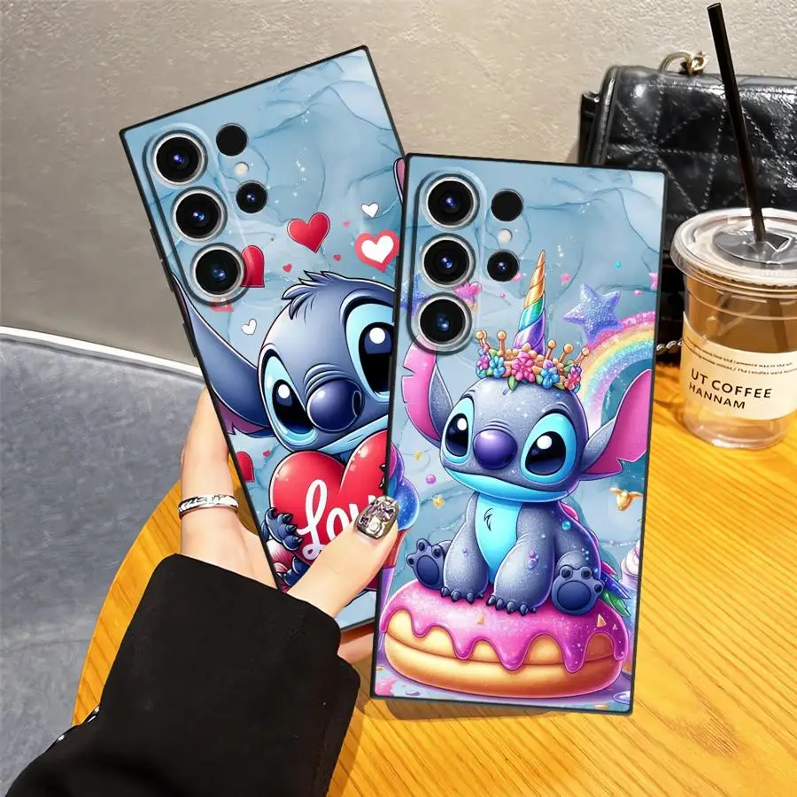 เคสโทรศัพท์ลายดิสนีย์ สติทช์ แองเจิล สำหรับ Samsung Galaxy S23 FE S24 Plus S25 Ultra S22 S24+ S25+ S9 S21 S20