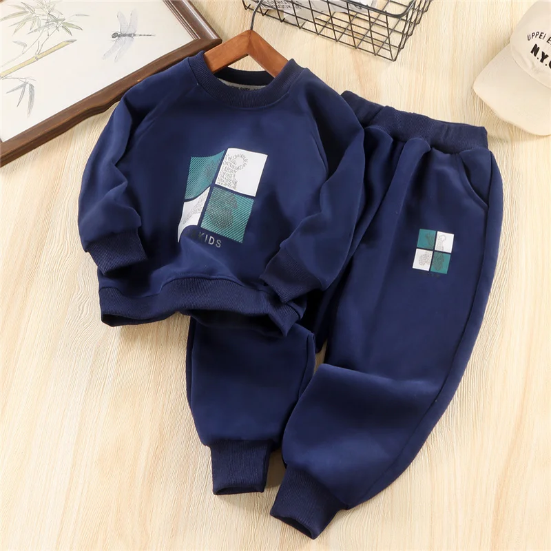 2026 New Boys Girls Sportwear Sets Spring Autumn Kids Sweatshirt+Pants 2Pcs Suit Teen Casual Pullover Outfits Children Clothing