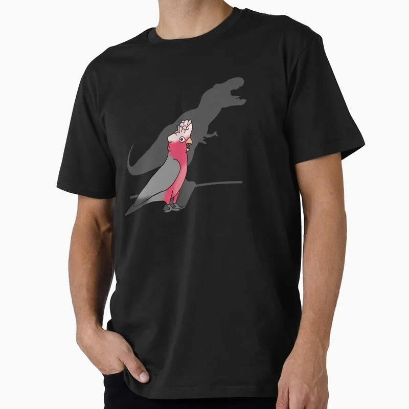 Rose-brested Galah cockatoo Parrot Gift T-shirt for Birds lover Funny T-Rex Shadow Graphic Clothes All Size Tops Unisex Tee