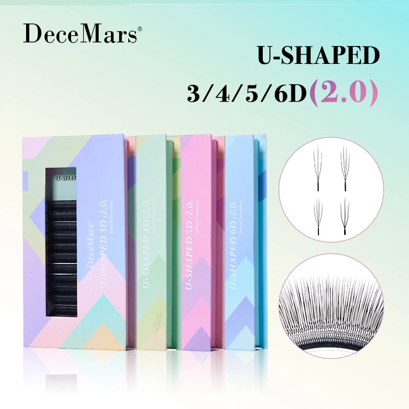 DeceMars U-förmige 3D 4D 5D 6D (2.0) Wimpernverlängerungen für Make-up