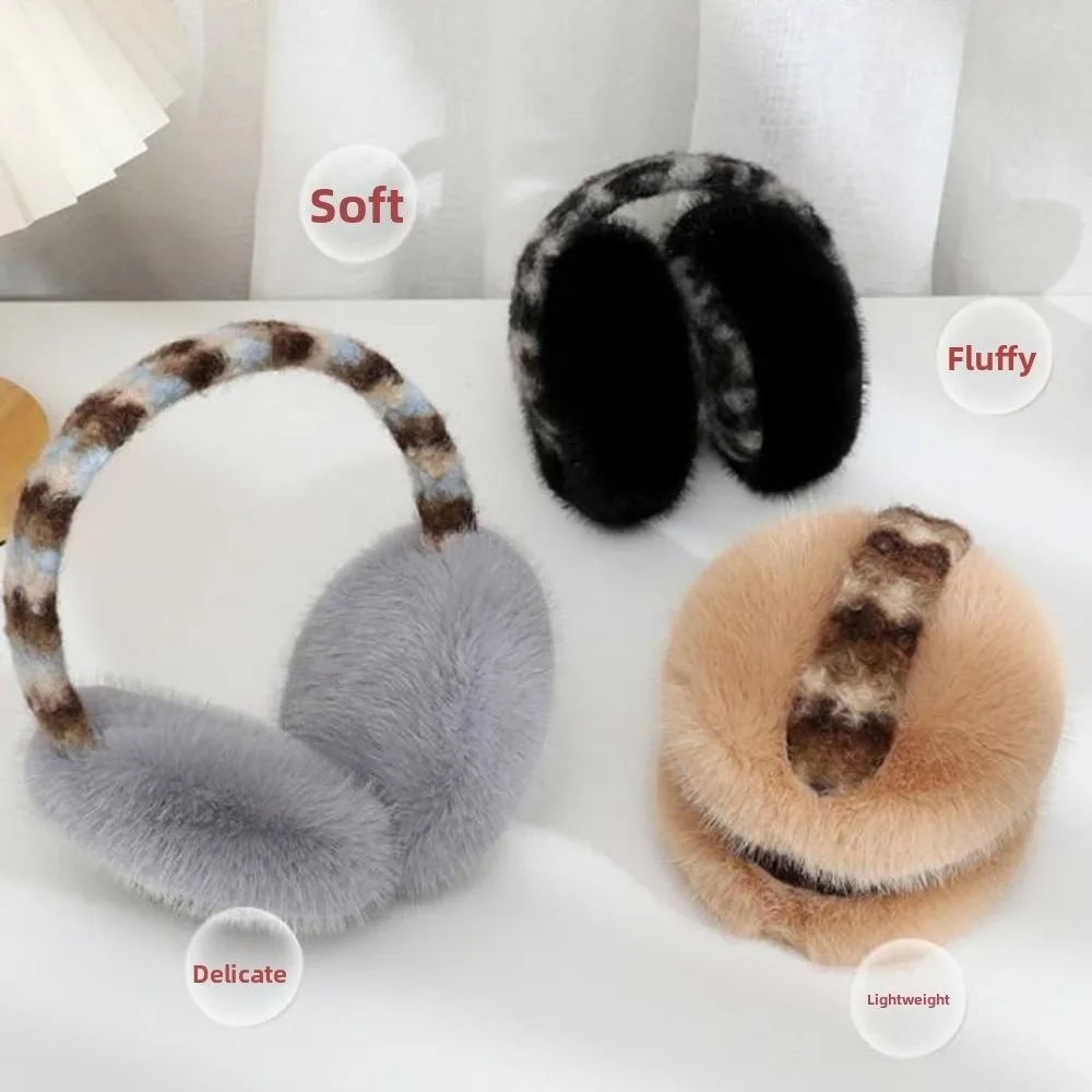 Fashion Foldable Plushes Earmuffs Thicken Windproof Cute Ear Cover Soft Adjustable Cold-proof Ear Mask Outdoors Activities