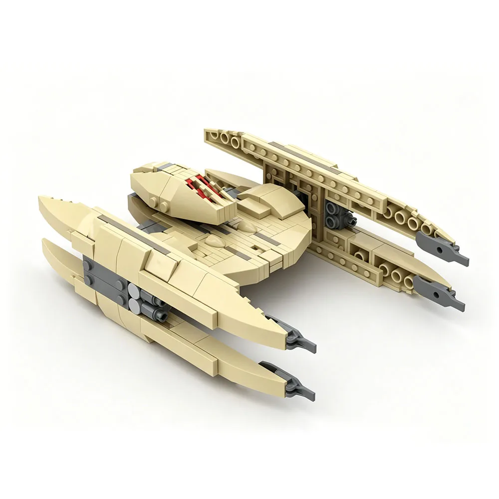MOC Film Weltraum-Krieger Mecha Starfighter Vulture Droid Technischer Roboter Figuren Raumschiff Bausteine Festival Party Geschenke – Detail 2