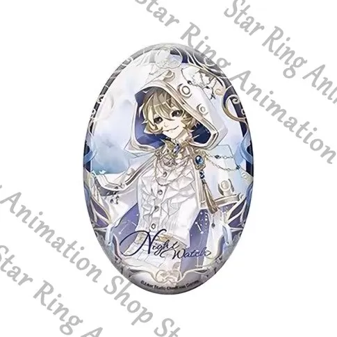 Official Identity V Anime Cosplay Cartoon Oval Tinplate Badge Emblem Night Watch Embalmer Sculptor Little Girl Doctor Acrobat view 2