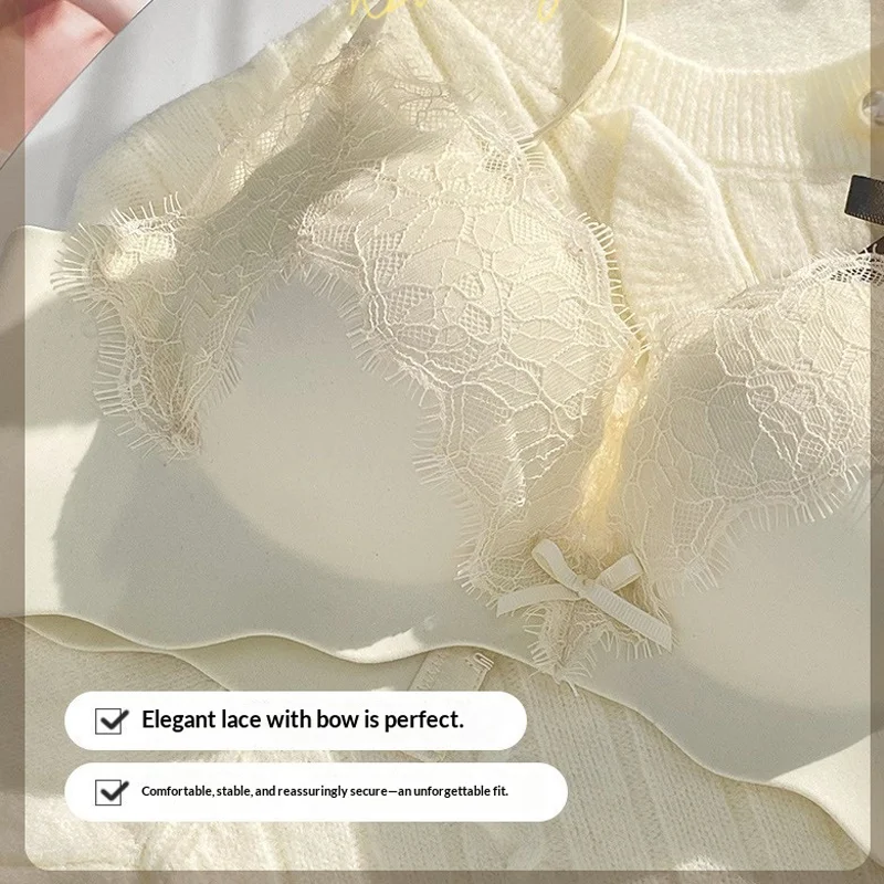 New Arrival: Non-wired Lace Bra for Spring/Summer - Enhances Small Busts, Gathers for a Fuller Appearance, Reduces Side Bulge