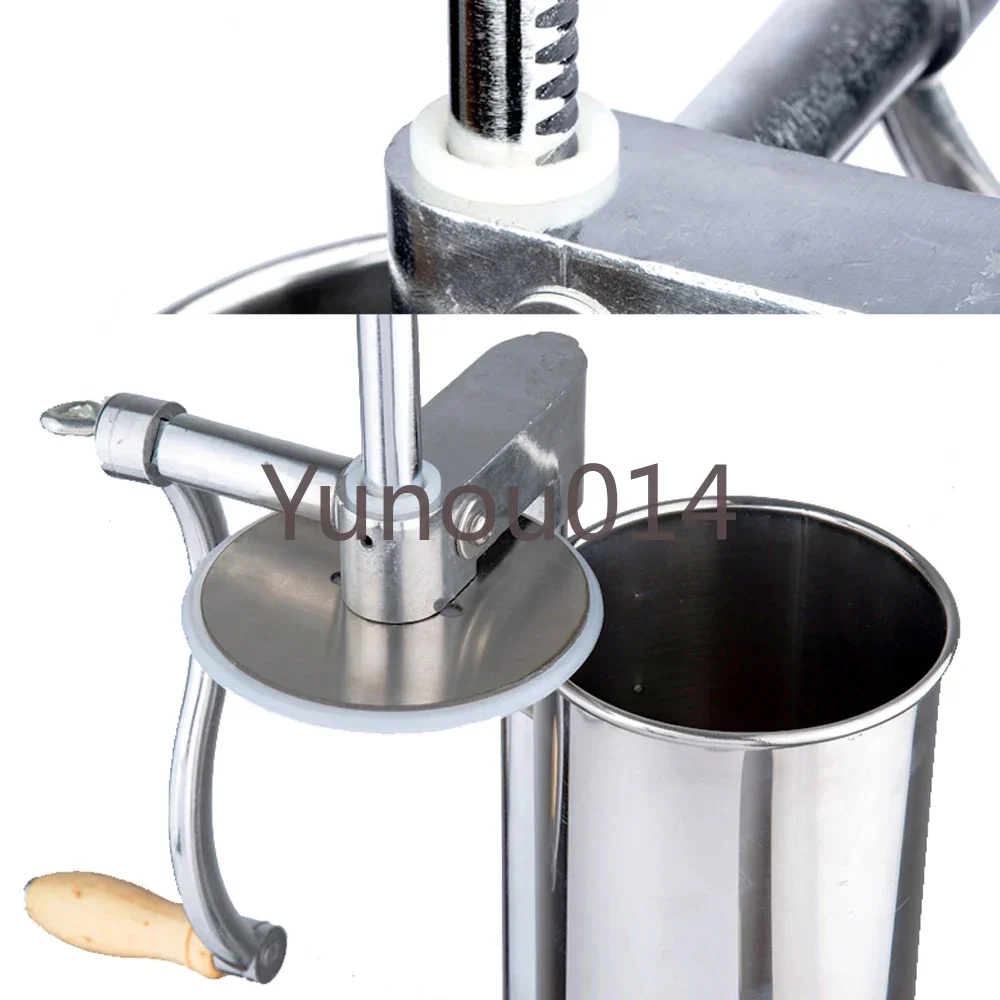 Manual Stainless Steel Sausage Stuffer Machine, Sausage Maker, Filler, Kitchen MeatTool, 4 Layers