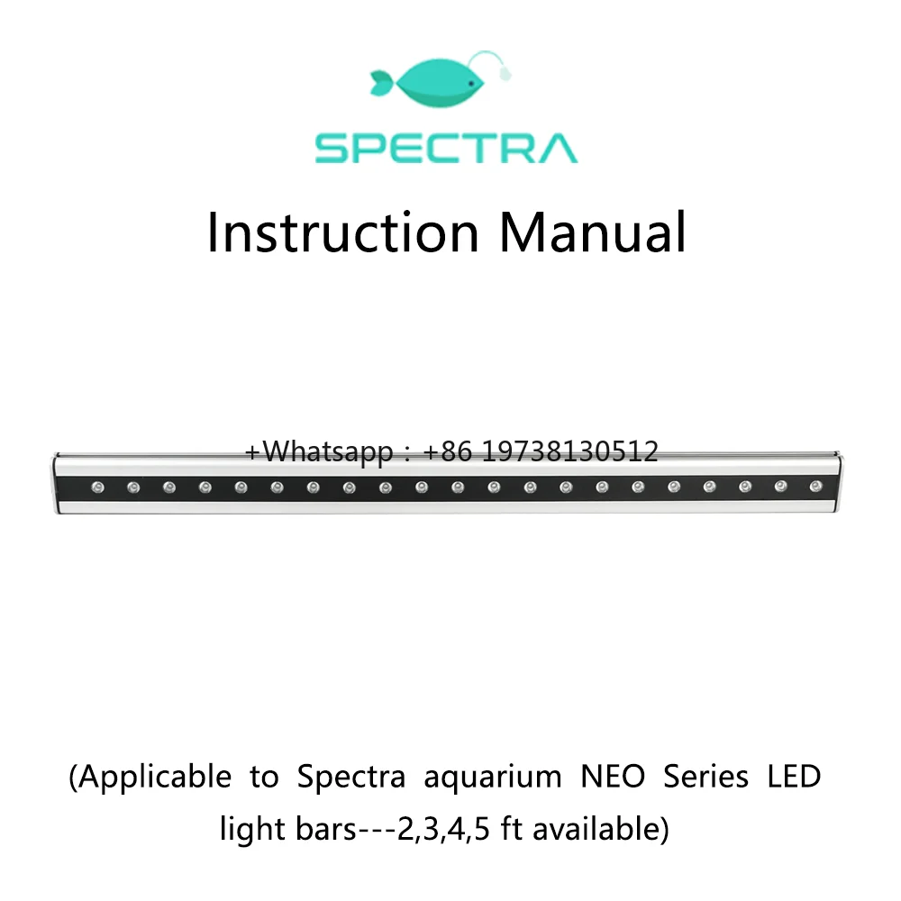 Spectra NEO Series Customizable Timer Waterproof Adjustable Versatile Aquarium LED Light Bar for Marine Coral Reef Fish Tank