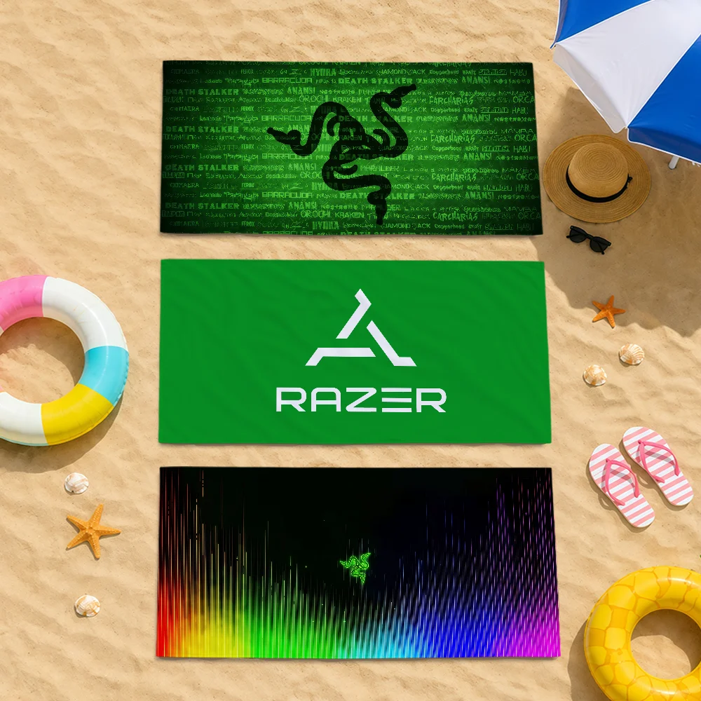 Fashion Modern Cool R-Razer Towel Soft Dry Beach Towels Trip Towel Swim Summer Holiday Vacation Bathing Pool Camp Gift