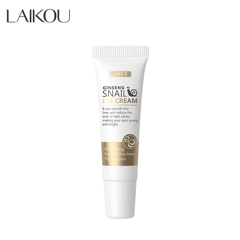 Crema de Ojos LAIKOU con Ginseng y Baba de Caracol 15g, Antienvejecimiento, Reafirmante, Hidratante, Cuidado de los Ojos, Nutritiva, Iluminadora, Esencia de Nicotinamida