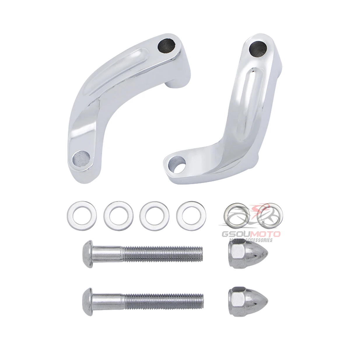 Motorcycle Parts Mirror Relocation Extension Adapter Kit For Harley Dyna Super Glide Low Rider Fat Boy Softail Switchback Slim view 5